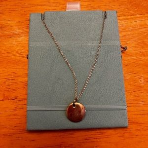 Tiffany & Co Notes Alphabet Disc Charm Pendent Necklace letter "M"
